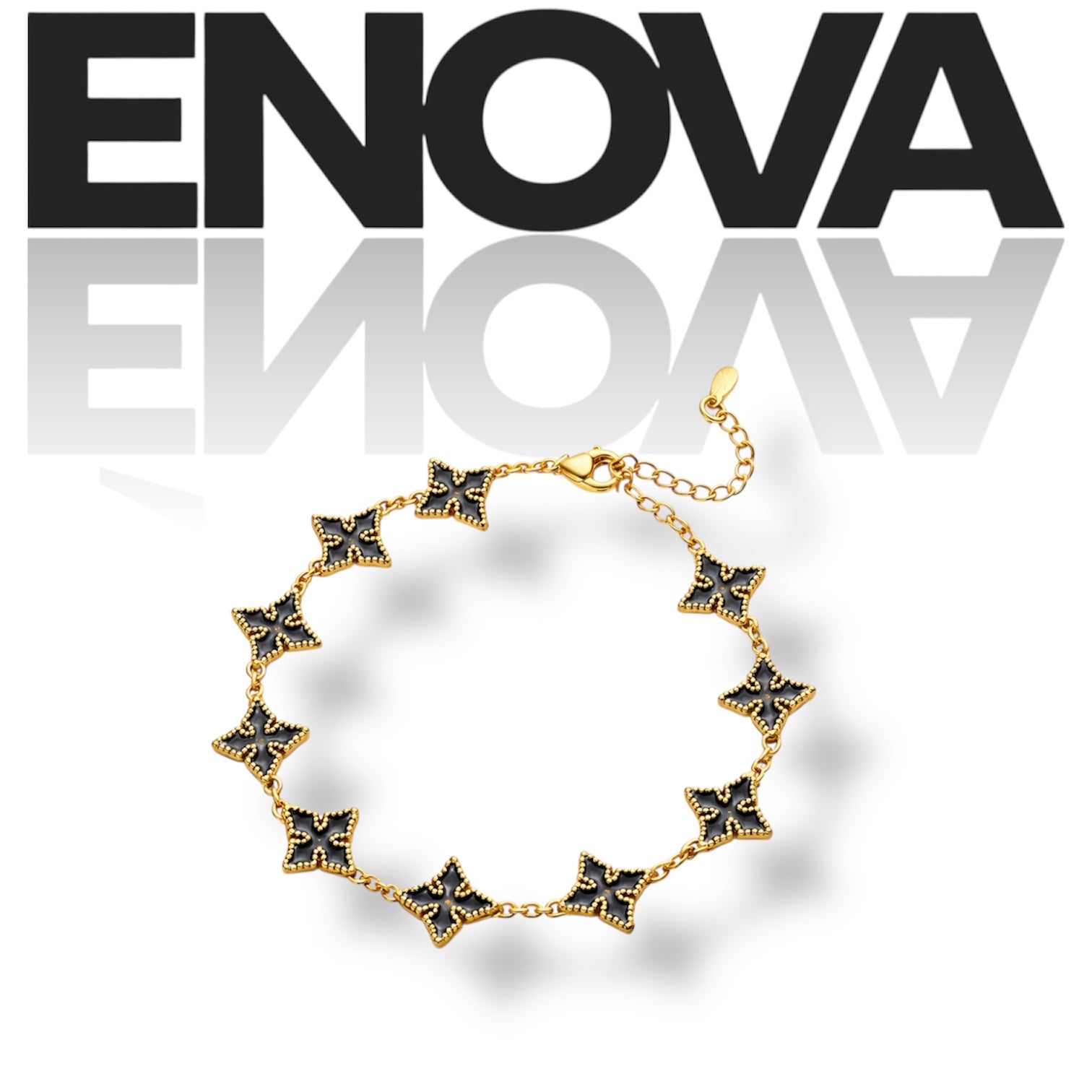 ÉNOVA Crossline Bracelet-Black