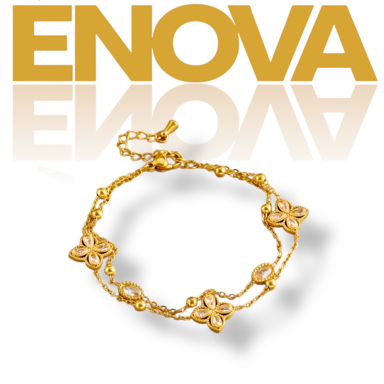 ÉNOVA Golden Fleur Chain