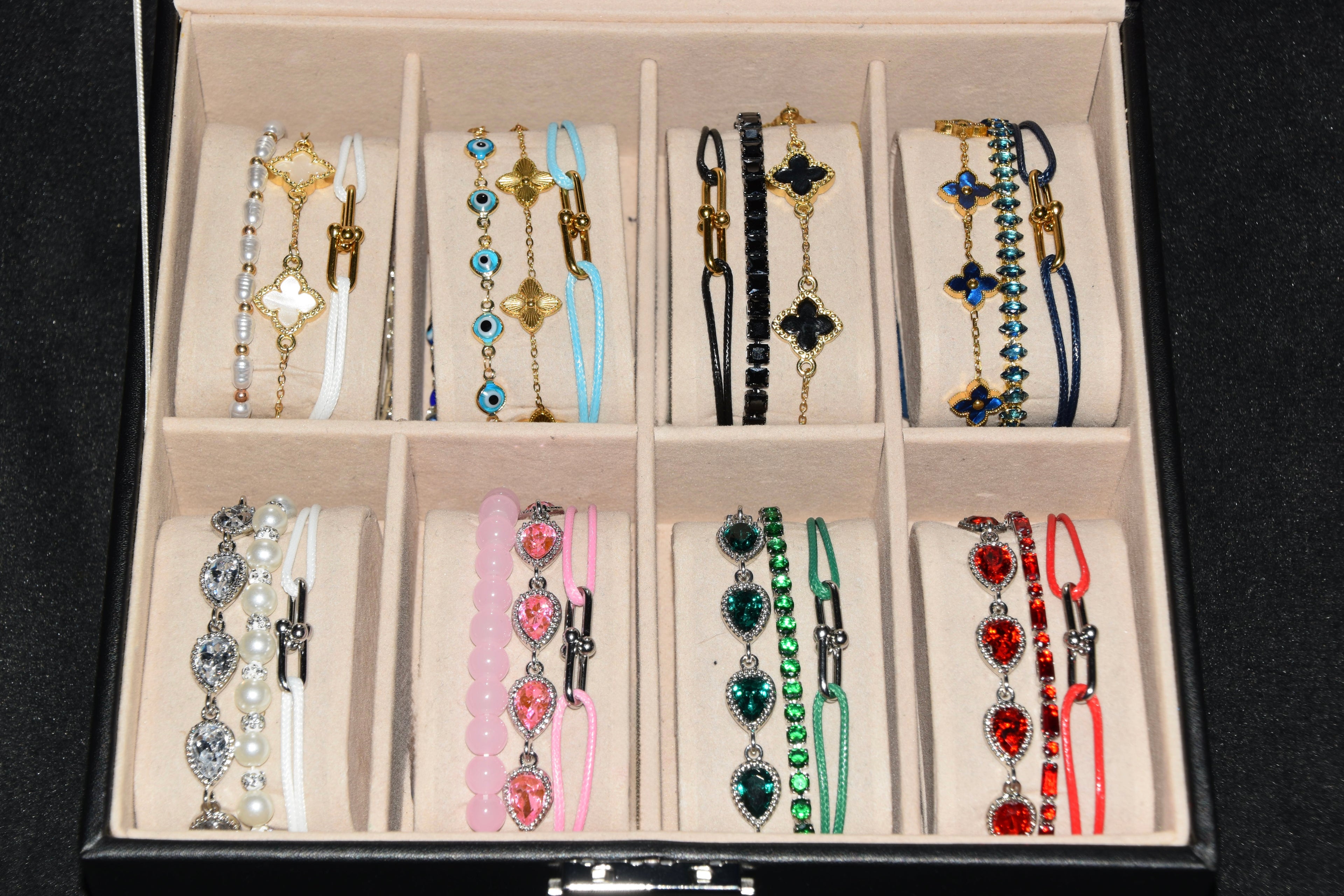 Twist Cord Bracelet Gold - Baby Blue