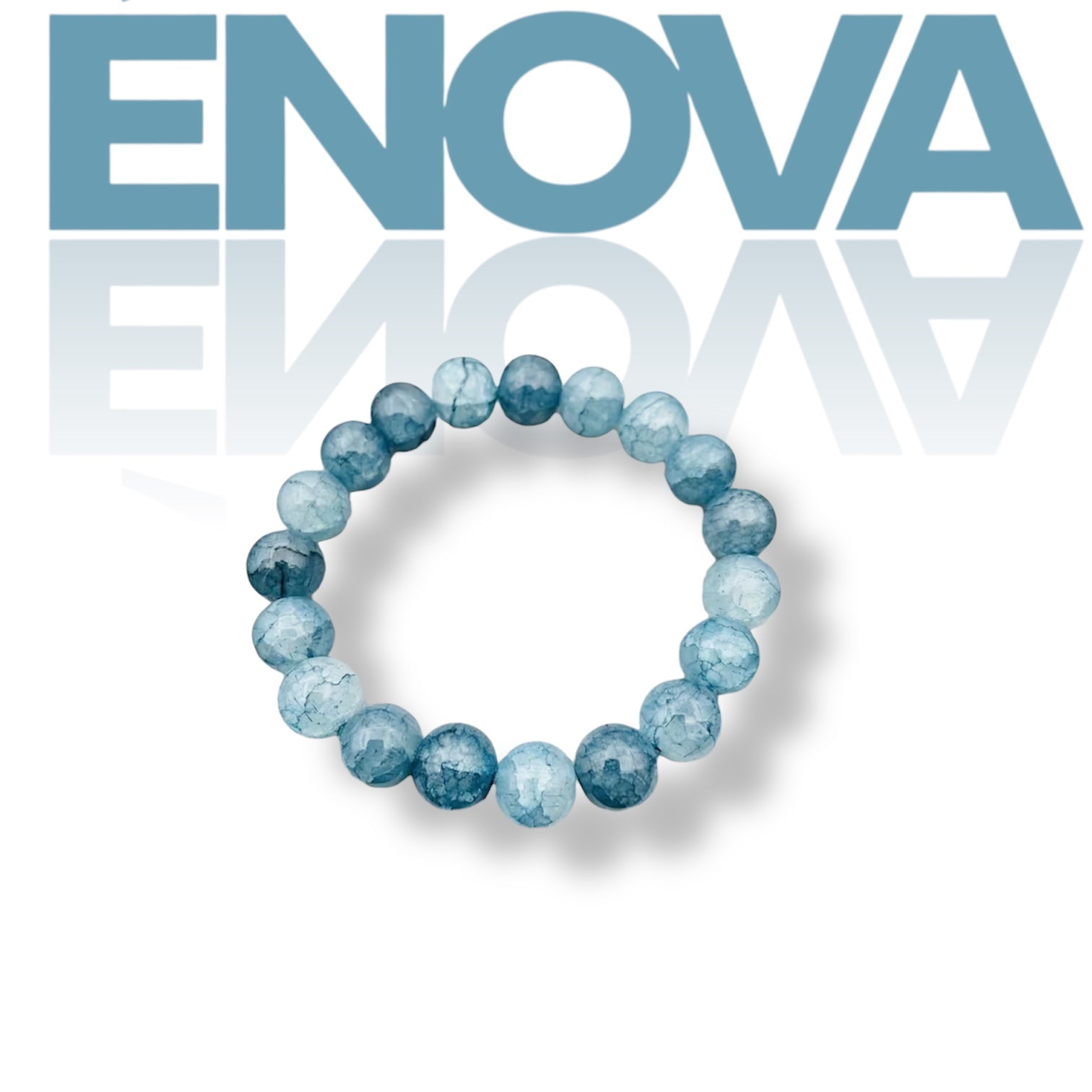 ÉNOVA Bead Bracelet – Light Blue