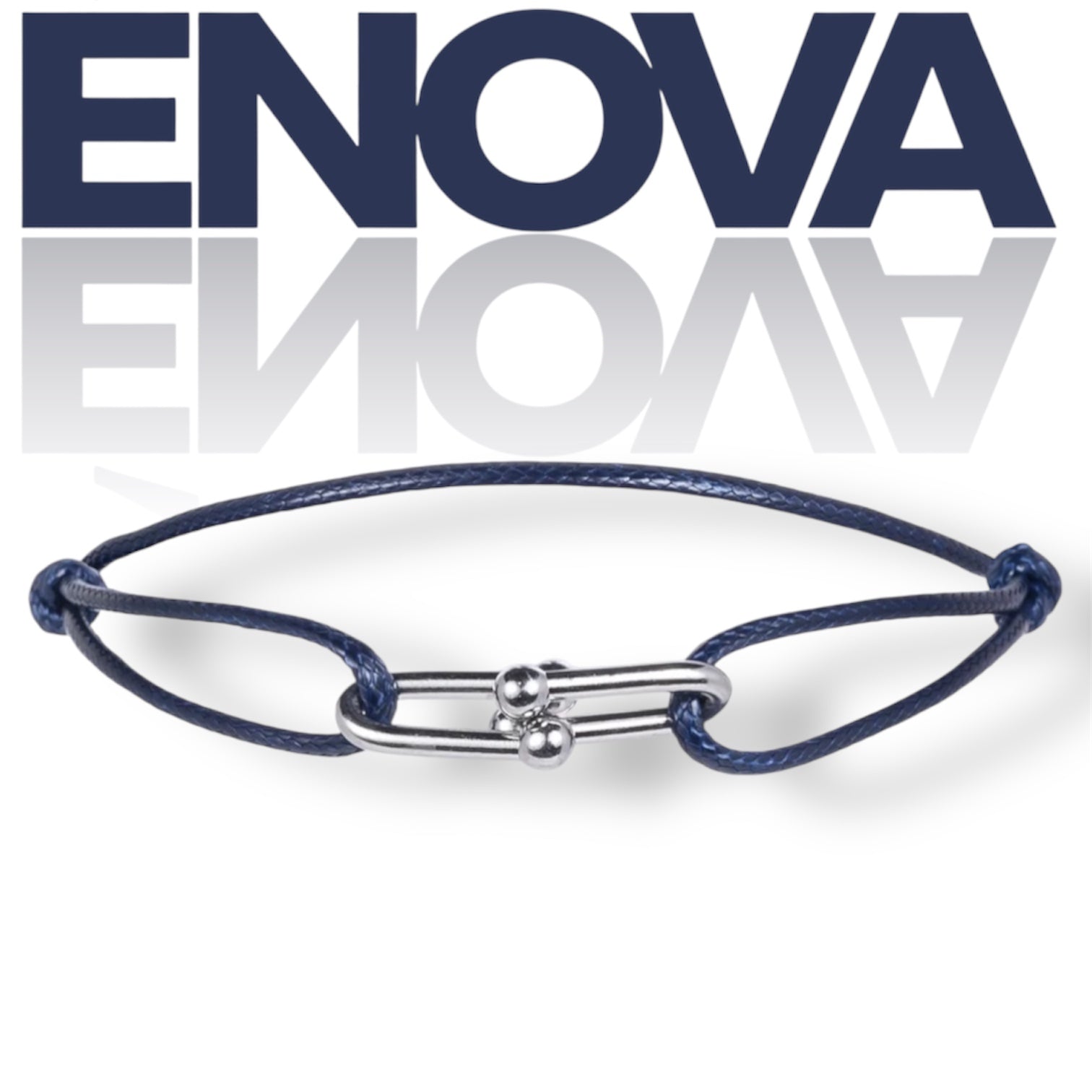 Twist Cord Bracelet Silver - Royal Blue