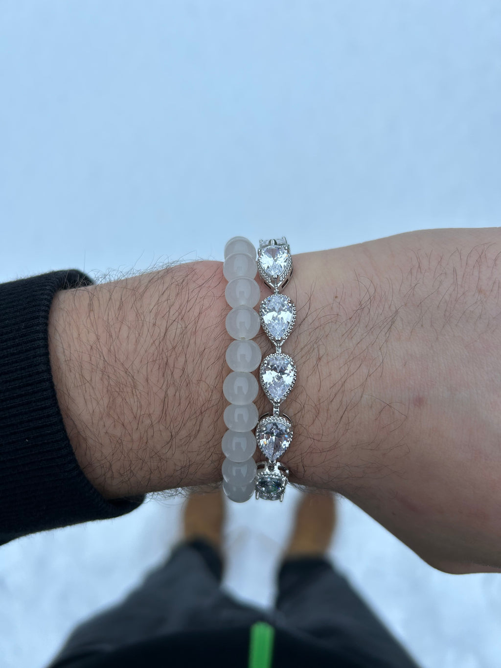 ÉNOVA Pearl Royal Duo - Silver