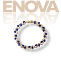 ÉNOVA Gold Wave Bracelet – Royal Blue